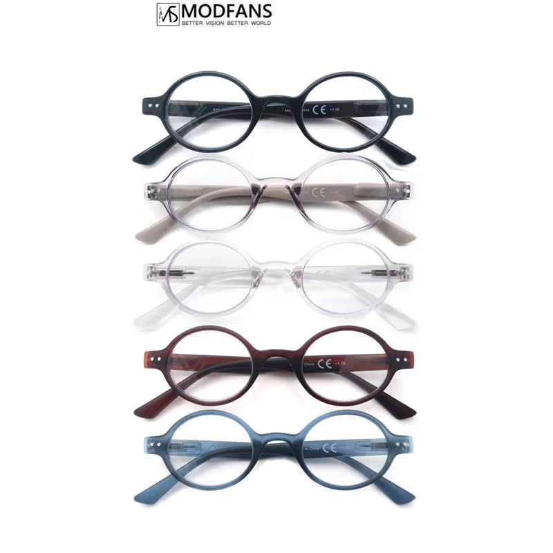 Women Round Classic Frame Presbyopic Glasses for Reading Men Reading Glasses Lightweight Spring Hinge with Diopter +1.0 to +4.0