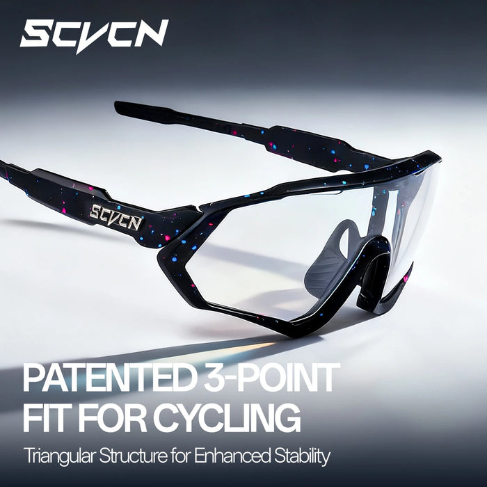 SCVCN Photochromic Cycling Sunglasses Outdoor Sports Running Drving Glasses Road MTB Bicycle Goggles  UV400 Safety Bike Eyewear