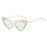 Ins Nouvelles Lunettes de soleil de luxe à double faisceau œil de chat pour femmes Y2K, design de fleur en diamant, tendance, décontractées, pour hommes, Gafas De Sol UV400