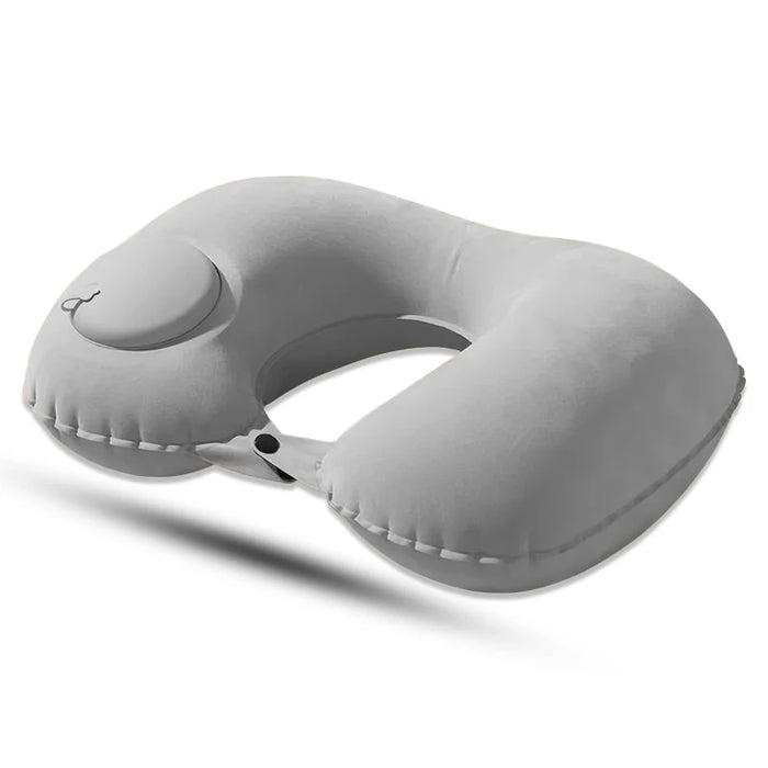 Press On Inflatable Pillow to Relax Neck Travel U-shaped Pillow Foldable and Portable With Leak Proof Device Ordinary U-shaped