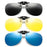 VIVIBEE Rimless Pilot Flip Up Clip on Sunglasses Oversized Men Polarized Clips Aviation Big Size Driving Women UV400 Glasses