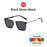 VIVIBEE Gafas de Sol Clásicas Rectangulares Polarizadas para Hombre, Negro Mate, UV400, de Moda, Cuadradas, con Bisagra de Resorte, para Conducir