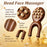 Sandalwood Copper Bead 10 Tooth Scalp Massage Comb and Acupressure Face Massager for Jaw Tension Relief Facial & Neck Relaxation