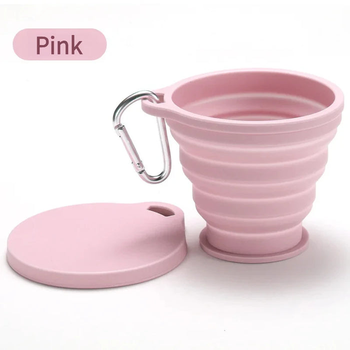 Vaso Plegable de Silicona para Exteriores con Agujero para Colgar, Vaso de Agua Portátil Creativo para Viajes, Lavado, Moda, Viajes, Silicona
