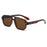 Lunettes de soleil carrées classiques à double pont pour hommes et femmes, verres transparents couleur océan, lunettes tendance avec rivets, protection UV400