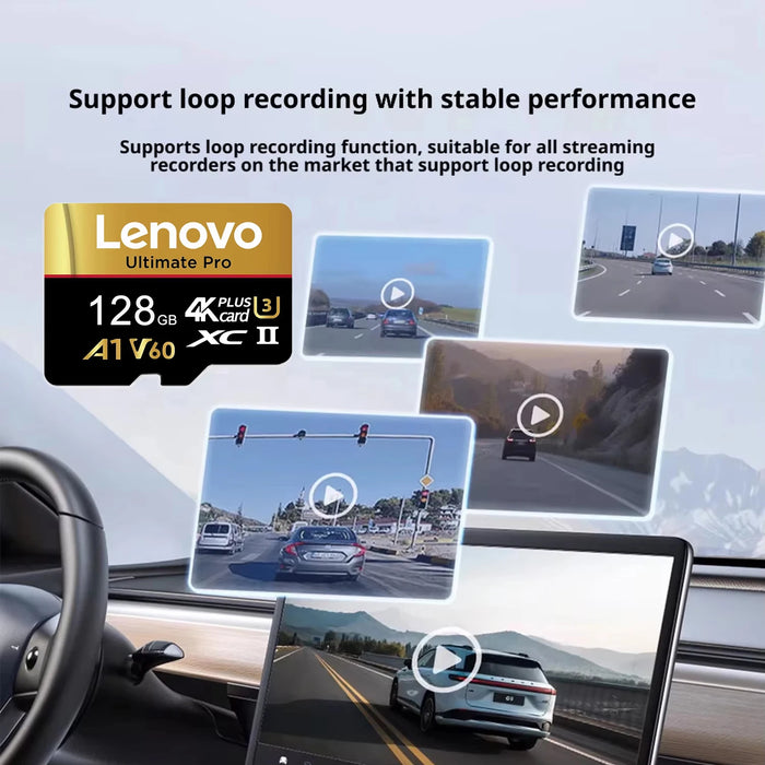Secure Lenovo Memory Card TF Cards SD Cards Micro TF SD 128GB 1TB 256GB 32GB V10 Compatibility Device V30 for Camera / Android