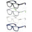 Gafas de lectura extragrandes para hombres y mujeres, lectores grandes con patillas de goma con bisagra de resorte, bloqueadores de luz azul anchos, anti UV/fatiga ocular