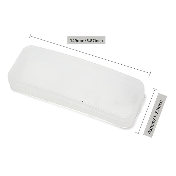 VIVIBEE Clip on Sunglasses Plastic Box Case M L White Transparent