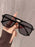 3 Pairs of Double Beam Square Fashionable Sunglasses, Versatile Fashion Accessories for Daily Wear and Styling