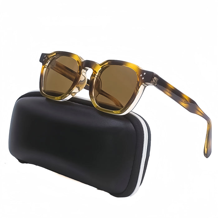 HBK New Square Vintage Sunglasses Men Square Fashion Punk Sun Glasses for Women Outdoor Travel Driving Beach Eyewear UV400