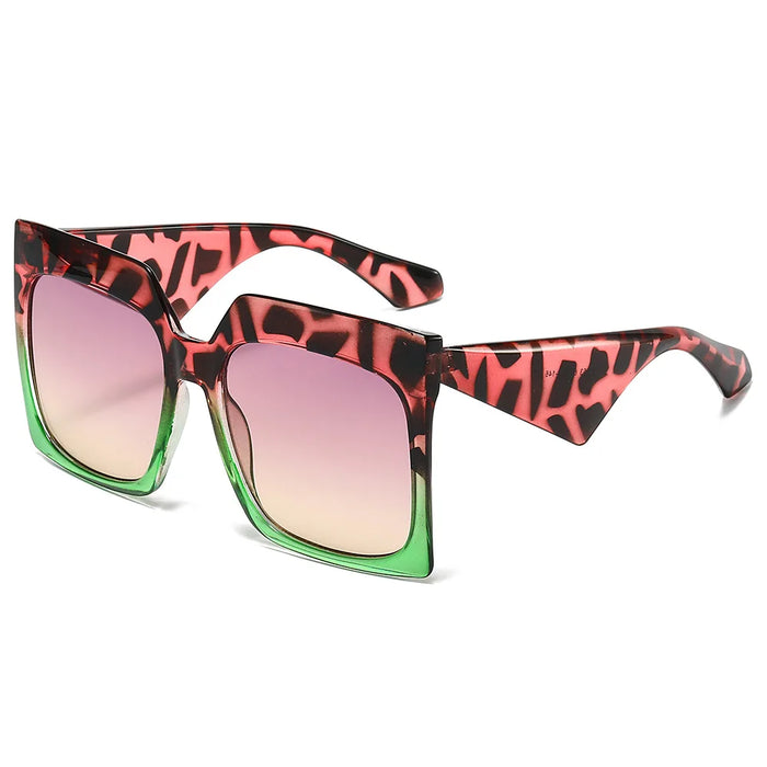 Oversize Square Sunglasses Women Men Travel Luxury Male Leopard Shades Female UV400 Brand Gafas Oculos Retro Designer