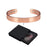 Vinterly Pure Copper Bracelets for Women Men 10mm Wide Adjustable Cuff Copper Magnetic Bangles Arthritis Healing Energy Jewelry