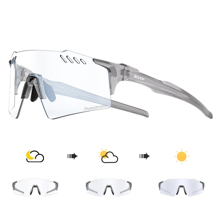SCVCN Photochromic Cycling Sunglasses Men MTB Cycling Glasses Women Road Bike Glasses Outdoor Bicycle Sunglasses