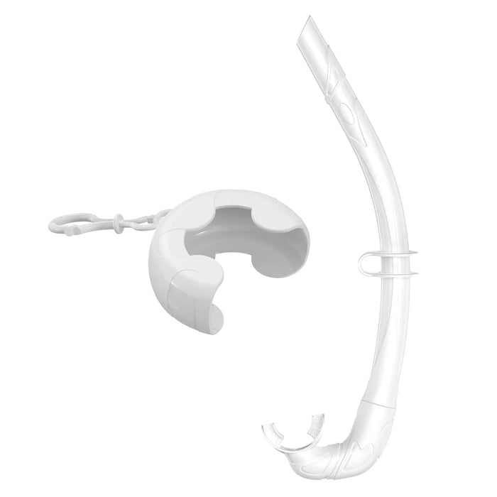 Silicone Snorkel Soft Flexible Foldable Easy-Breath Anti-Drop Adults Scuba Diving Freediving Swim Training Easy Carry for Travel