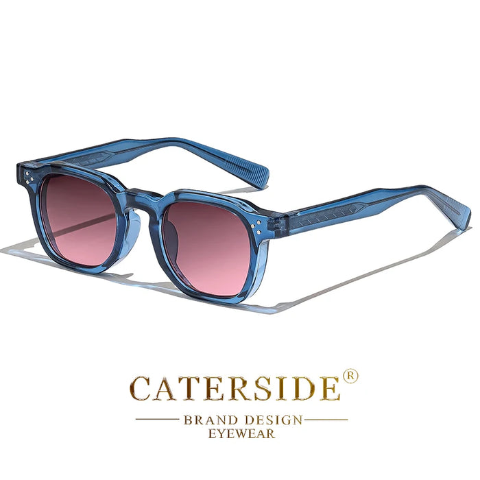 CATERSIDE Mode Hommes Lunettes de Soleil Petit Cadre Carré Design Personnalisé Lunettes de Soleil Femmes Voyage Fête Affaires Festival Cadeau