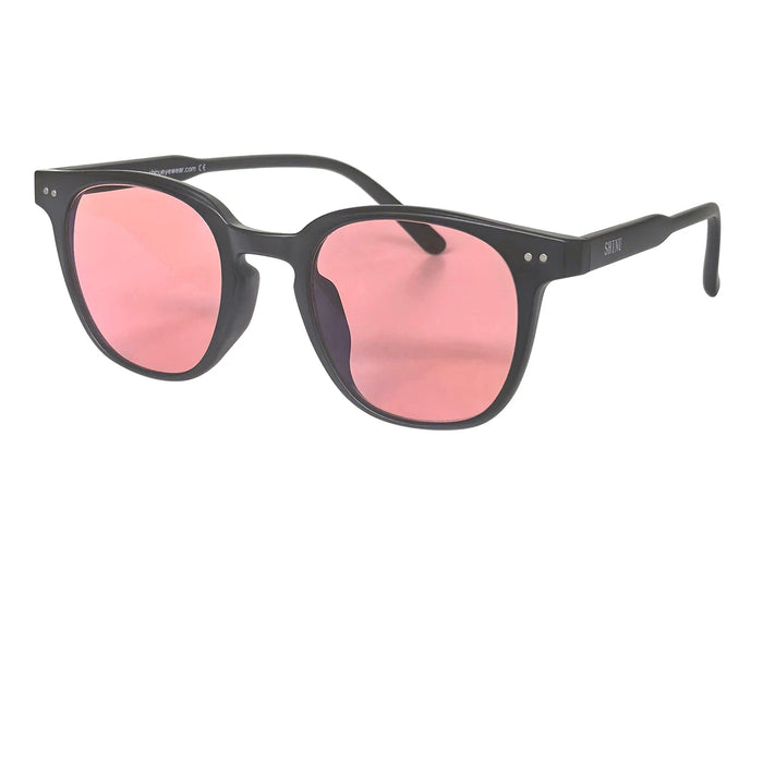 SHINU FL-41 Gafas FL41 Cristales Tintados para Hombre y Mujer, Lentes Rosa FL41 Bloqueadoras de Luz Azul Verde 480-520nm, Gafas para Migraña