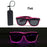 Lunettes lumineuses pour artistes de boîte de nuit Lunettes LED Fête Danse Rave Noël 6V LED Lunettes de soldat futuristes Lumières néon