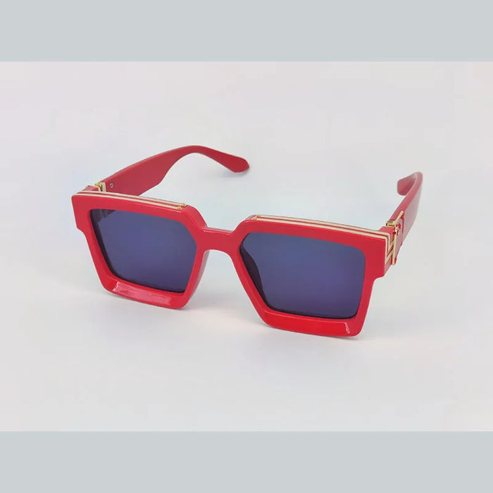 Bungee Large Square Sunglasses for Men Women Vintage Trendy Casual Street Style Shades