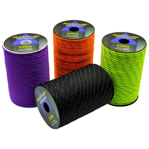 Corde de parachute réfléchissante 550, 7 brins, 4 mm, style militaire, pour camping, tente, bracelet DIY