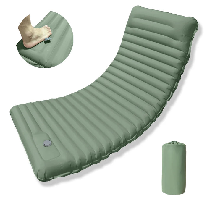 Outdoor Camping Sleeping Pad Folding Sleep Mat Beach Inflat Mattress with Pillows Ultralight Air Mat Travel Hiking New