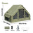 PAKICETUS Inflatable Camping Tent 4-8 People with Windows Portable Water-Resistant Camping Tent