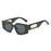 Nouvelles lunettes de soleil œil de chat femmes hommes verres dégradés carrés monture PC décor léopard marque designer lunettes de soleil UV400