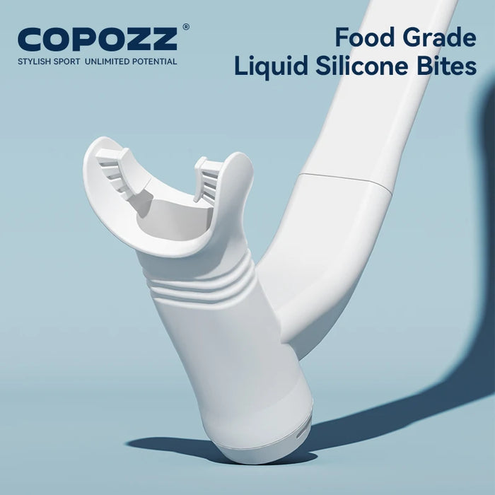 COPOZZ Front Head Swimming Training Snorkel Silicone Mouthpiece Junior Swimmers Full Dry Diving Equipment For Female Male Youth