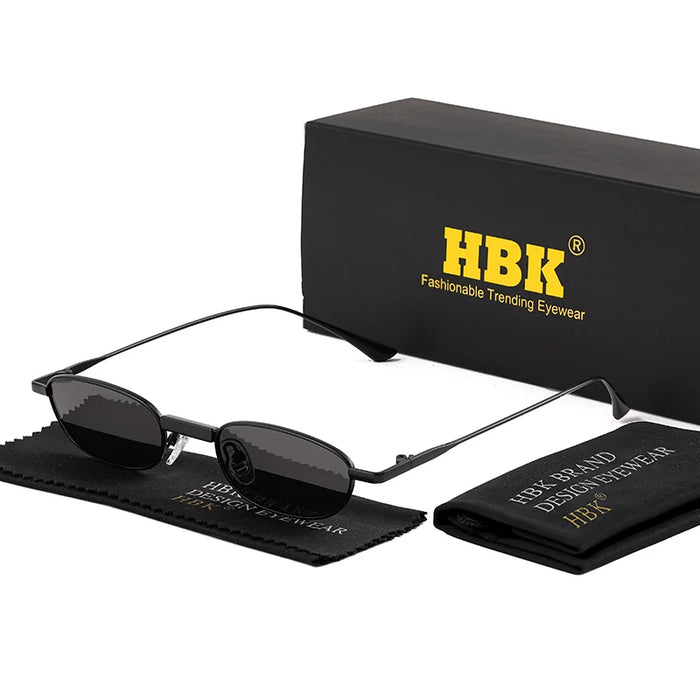 HBK New Retro Polarized Sunglasses Men Small Frame Tac Lenses Punk Sun Glasses Women Fishing Outdoor Party Eyeglasses
