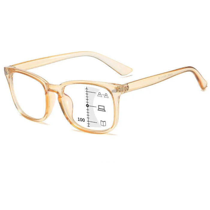 Lunettes de Lecture Multifocales Progressives Anti-Lumière Bleue à Zoom Automatique Intelligent Double Vision pour Hommes et Femmes
