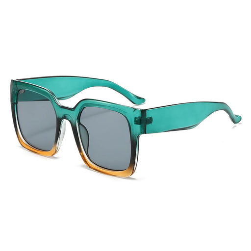 Nouvelles Lunettes de soleil carrées surdimensionnées Femme Vintage Monture dégradée Mode Lunettes de soleil femme Nuances vertes UV400 Marque de luxe