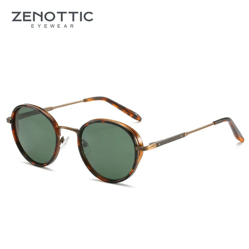 ZENOTTIC Lunettes de soleil steampunk rondes polarisées miroir (01 couleur) Lunettes de soleil pour femmes hommes vintage UV400