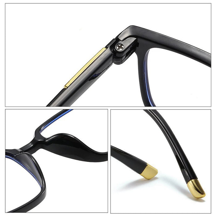 Gafas de lectura de montura cuadrada, anti-luz azul y anti-fatiga, especialmente diseñadas para personas de mediana edad y mayores, unisex.
