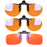 Antilentes de luz azul con clip Lentes rojos con clip para dormir mejor Lente naranja con clip para jugar o trabajar Lente amarilla polarizada para conducir