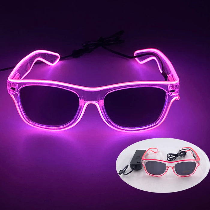 Halloween Funny Sunglasses Personalized Eyewear Alien Style Glasses Luminous Neon Glasses For Rave Festival Club Party Props