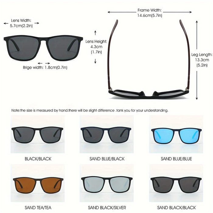 1_2pcs Luxury Square Vintage Polarized Cycling Sunglasses UV400 Men Women Fashion Eyewear Travel Driving Fishing Sun Glasses
