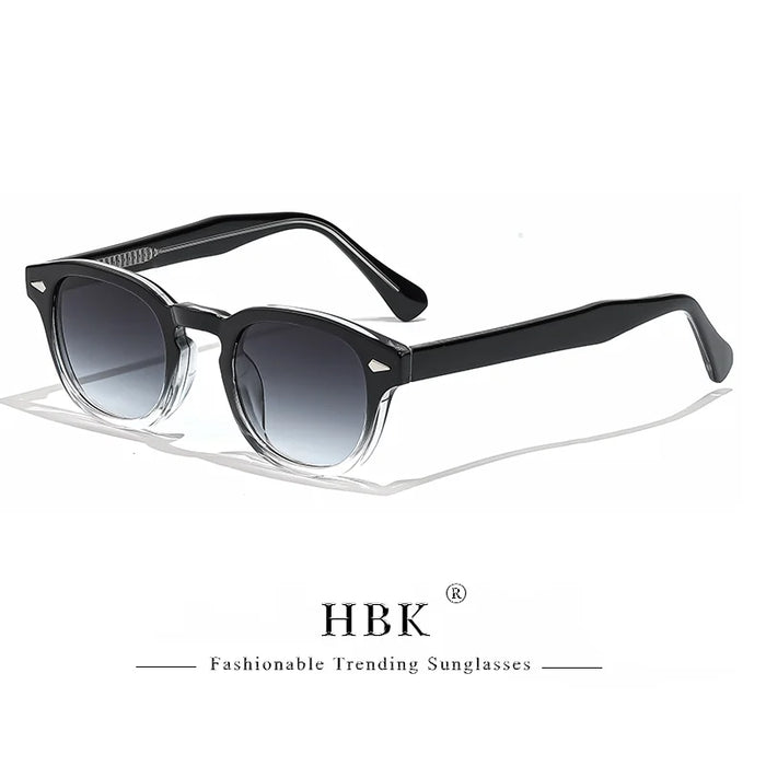 HBK Fashion Men's Sunglasses Gradient Lens Design Sun Glasses Simple Round Women Daily Wear Outdoor Shopping Travel Party
