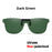 VIVIBEE Square Non Polarized Flip Up Clip On Sunglasses Dark Anti Glare Lens UV400 See Digital Screen Car Driving Sun Glasses