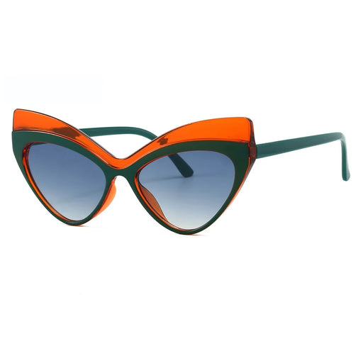 Nouvelles lunettes de soleil œil de chat pour femmes, style vintage, de marque, de luxe, avec monture UV400, surdimensionnées