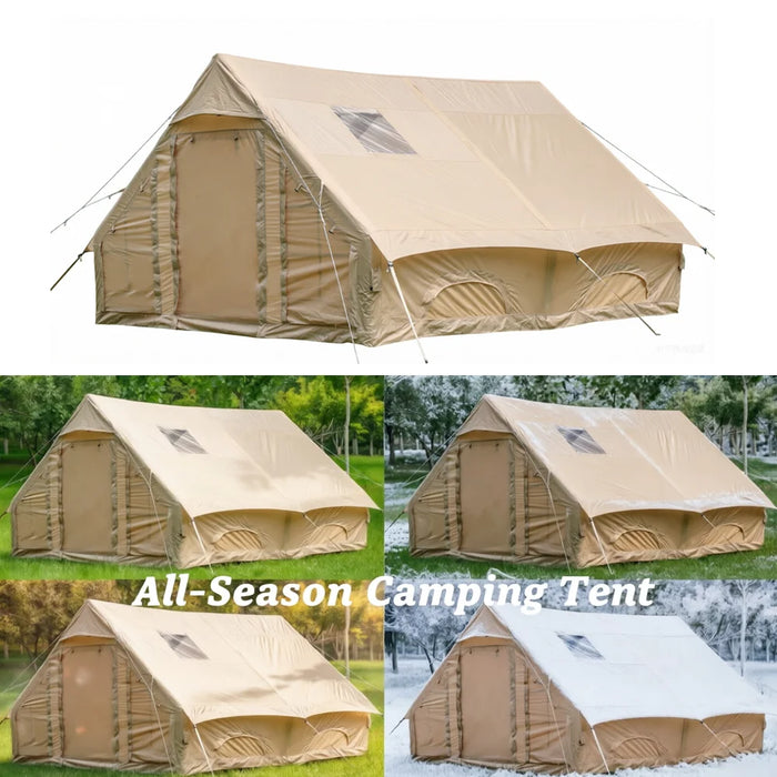 Outdoor Camping Inflatable Tent 4 season tent Portable House Quick Setup for Travel Picnic BBQ with Storage Bag Air Pump