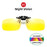 VIVIBEE Classic Flip Up Clip on Sunglasses Fishing Men Square Polarized Lens Night Vision Driving UV400 Women Glasses