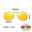 VIVIBEE Flip Up Clip On Night Vision Glasses Polarized Men Driving Yellow Sunglasses Women UV400 Fishing Universal Clips