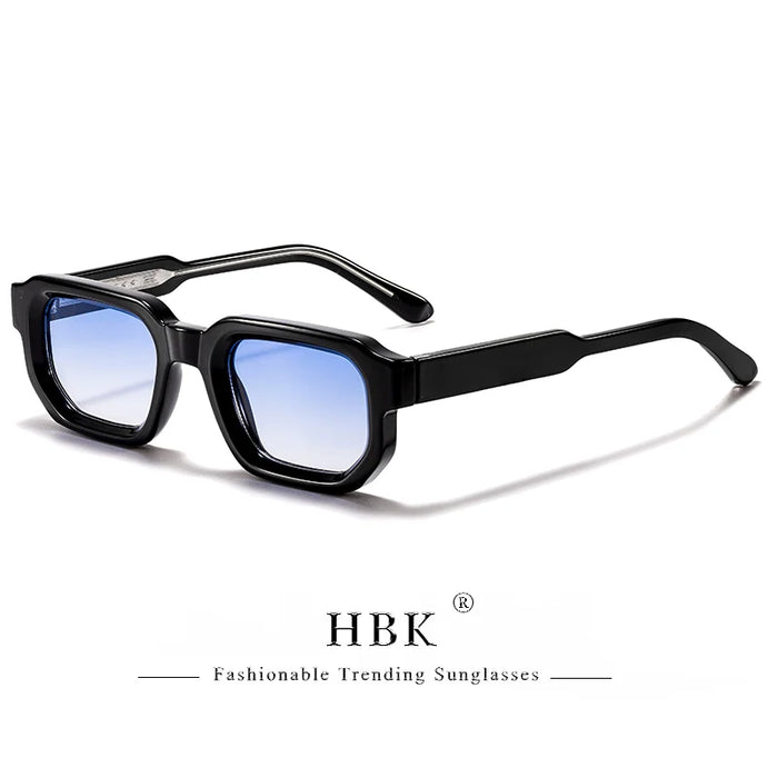 HBK New Fashion Small Frame Men Sunglasses Polygon Cupronickel Core Insert Leg Sun Glasses Outdoor Party Vacation Travel