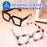 2 Paires de Lunettes de Lecture Carrées Surdimensionnées, Anti-Lumière Bleue, +1.00 à +4.00