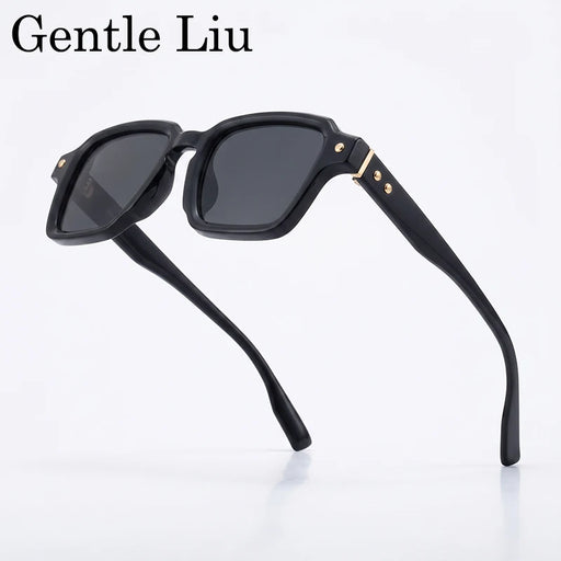 Gafas de sol fotocromáticas cuadradas estilo punk para hombre 2026, de marca de lujo, con remaches, gafas de sol vintage, gafas de moda para conducir para hombre