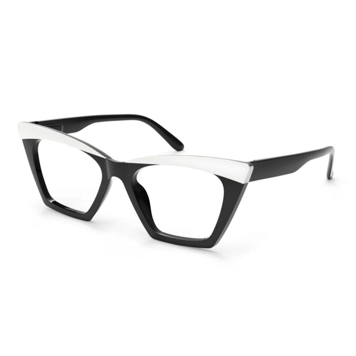 Gafas de lectura grandes para mujer, lectores extragrandes, tipo ojo de gato, bloqueo de luz azul, antifatiga visual/UV, a la moda, XL