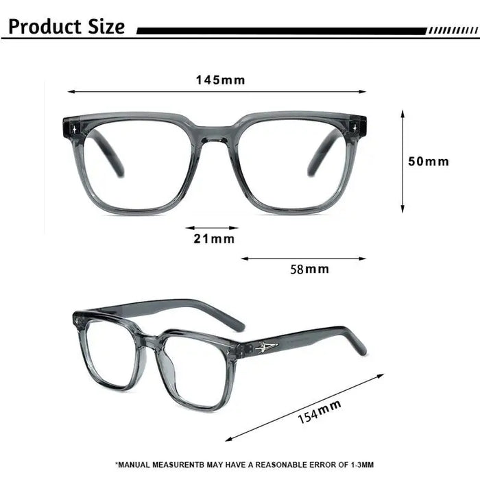 HBK New Fashion Square Glasses Frames Brand Design Unisex Frames Women Anti Bluelight Computer Glassesoptical Eyeglasses Frame