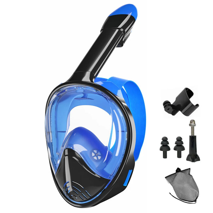 Professional Snorkeling Diving Mask Underwater Scuba Full Face Snorkel Mask Anti Fog Goggles for Kids Adult Swimming Equipment
