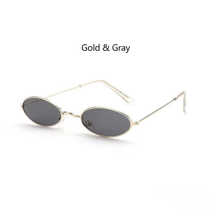 Summer Retro Small Oval Sunglasses Ladies Vintage Shades Cat Eye Sun Glasses Men Women Rectangular Eyeglasses Protection 400UV