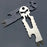 Stainless Steel Tactical EDC Multi-function Skull Keychain Tool Pocket Carry On Outdoor Crowbar Screwdriver