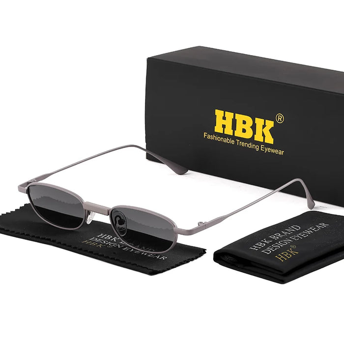 HBK New Retro Polarized Sunglasses Men Small Frame Tac Lenses Punk Sun Glasses Women Fishing Outdoor Party Eyeglasses